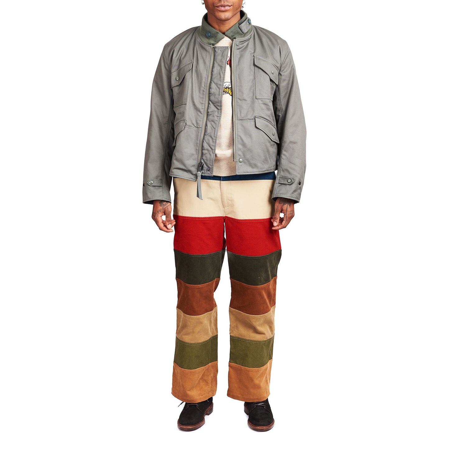 lost & found The Real McCoy's The Real McCoy's MP21011 Multicolour Corduroy Hunting Trousers Tricolour