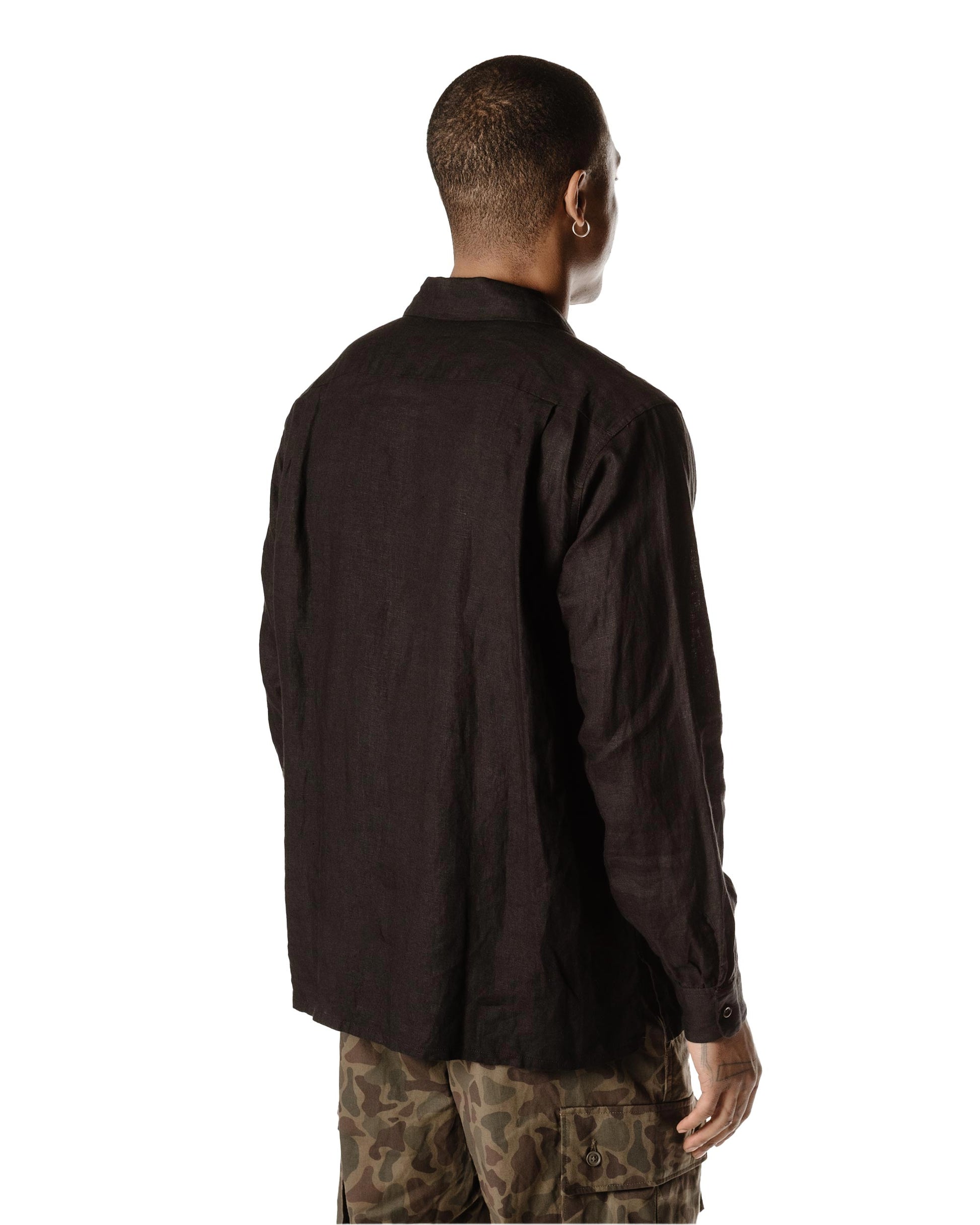 Engineered Garments Classic Shirt Black Handkerchief Linen Back