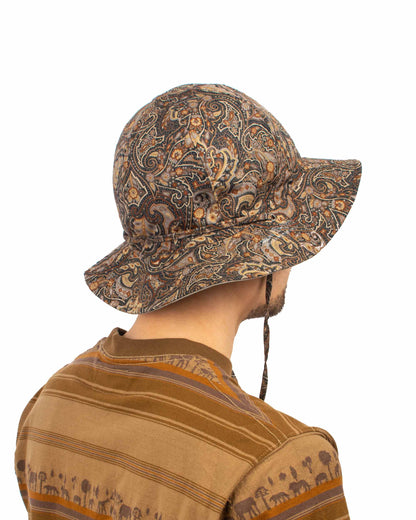 lost & found Found Feather Found Feather Military Sun Hat (Reversible) Paisley + Yoryu Wasabi