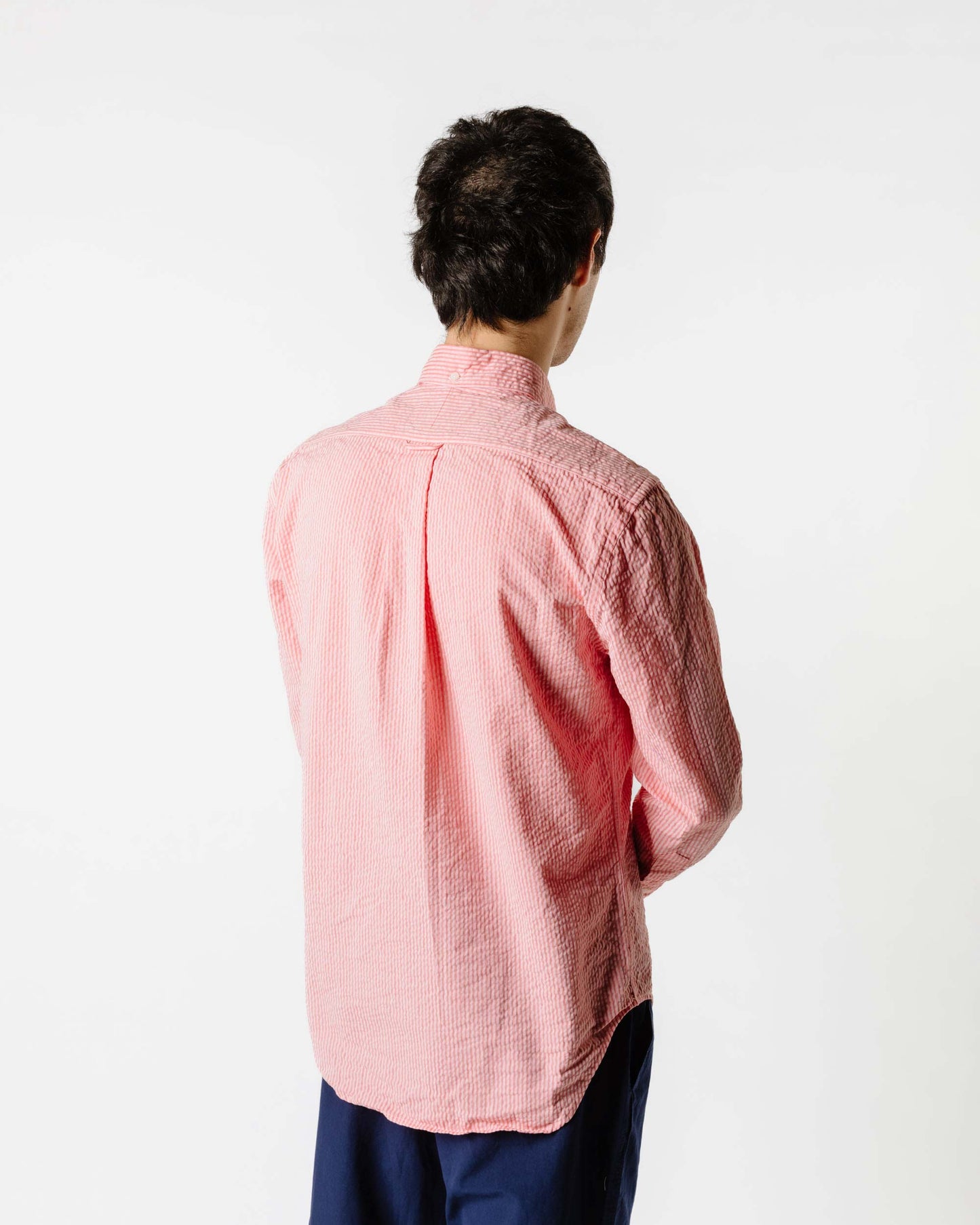 lost & found Gitman Vintage Bros. Gitman Vintage Bros. Red Tonal Stripe Seersucker Shirt