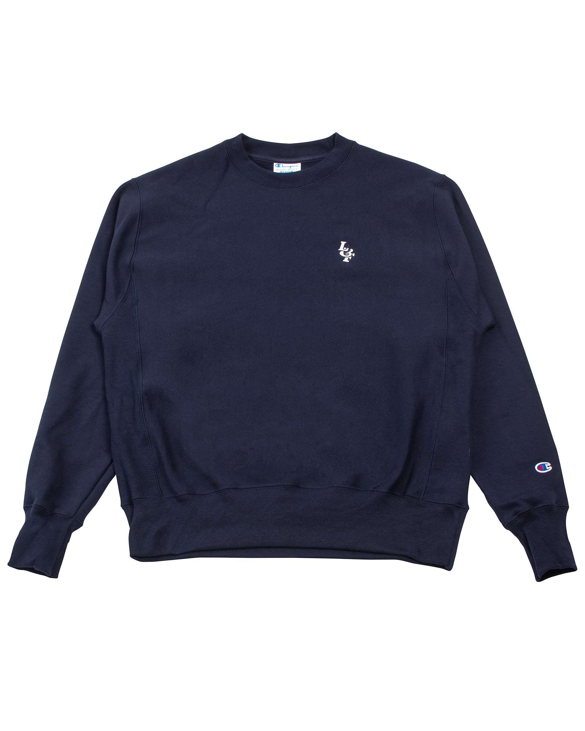 lost & found Lost & Found Lost & Found Reverse Weave Crewneck Navy