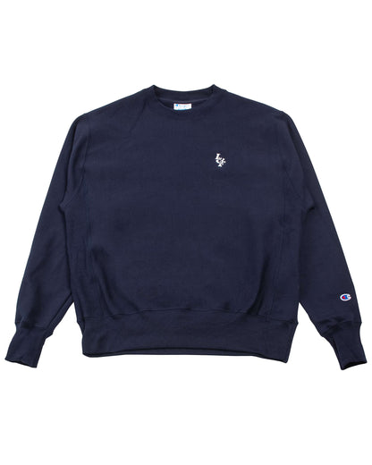 lost & found Lost & Found Lost & Found Reverse Weave Crewneck Navy