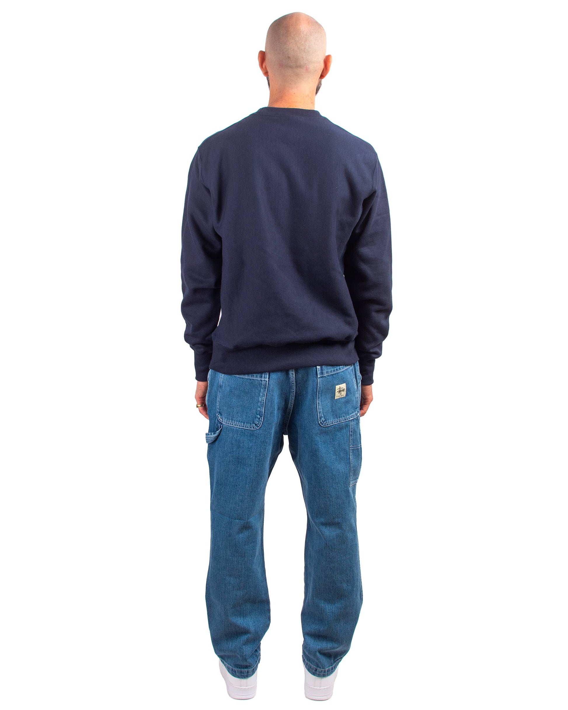 lost & found Lost & Found Lost & Found Reverse Weave Crewneck Navy