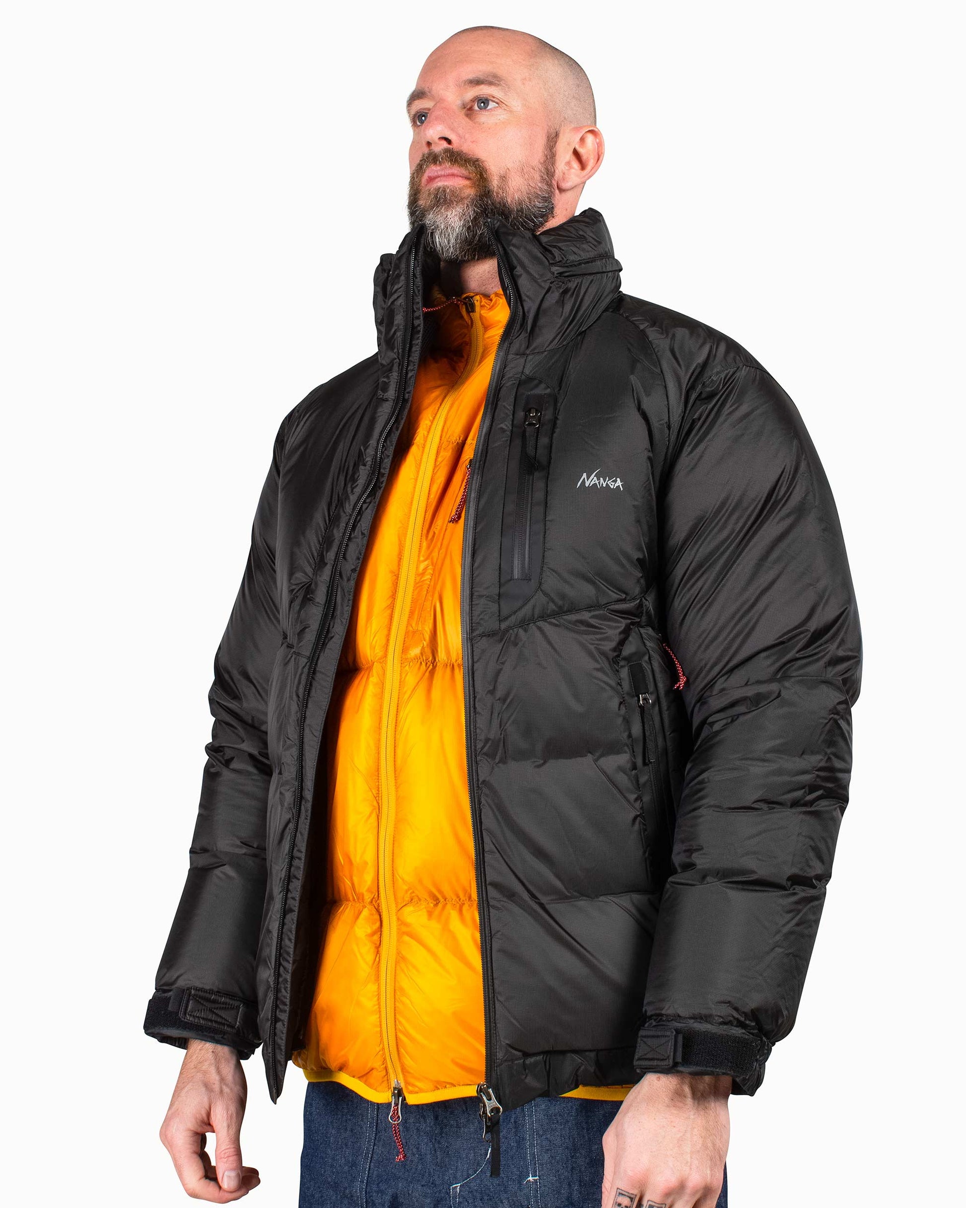 lost & found Nanga Nanga Aurora Light Stand Collar Down Jacket Black