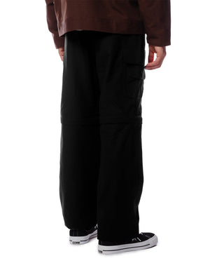 Randy's Garments Convertible Cargo Pant Cotton Ripstop/Koolnit Mesh Black Model Rear
