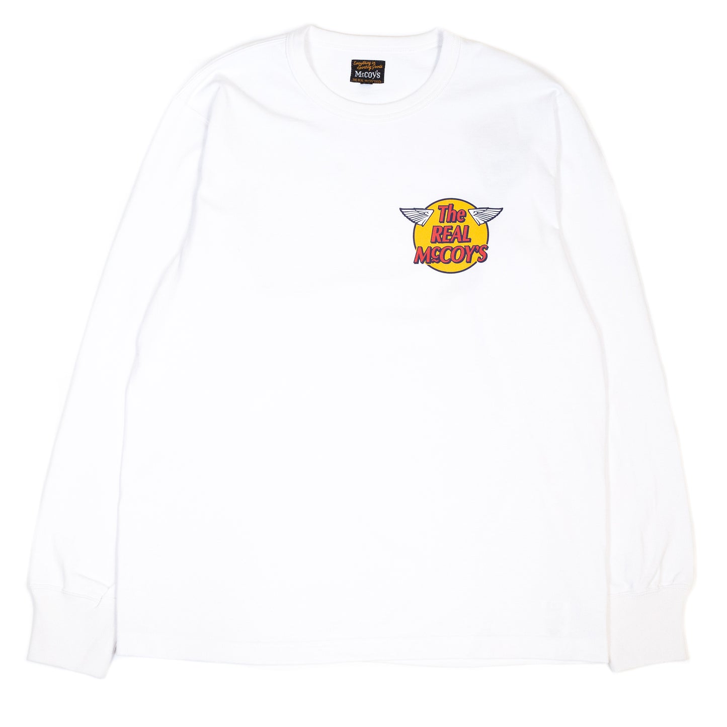 lost & found The Real McCoy's The Real McCoy's MC20002 Logo Tee L/S White