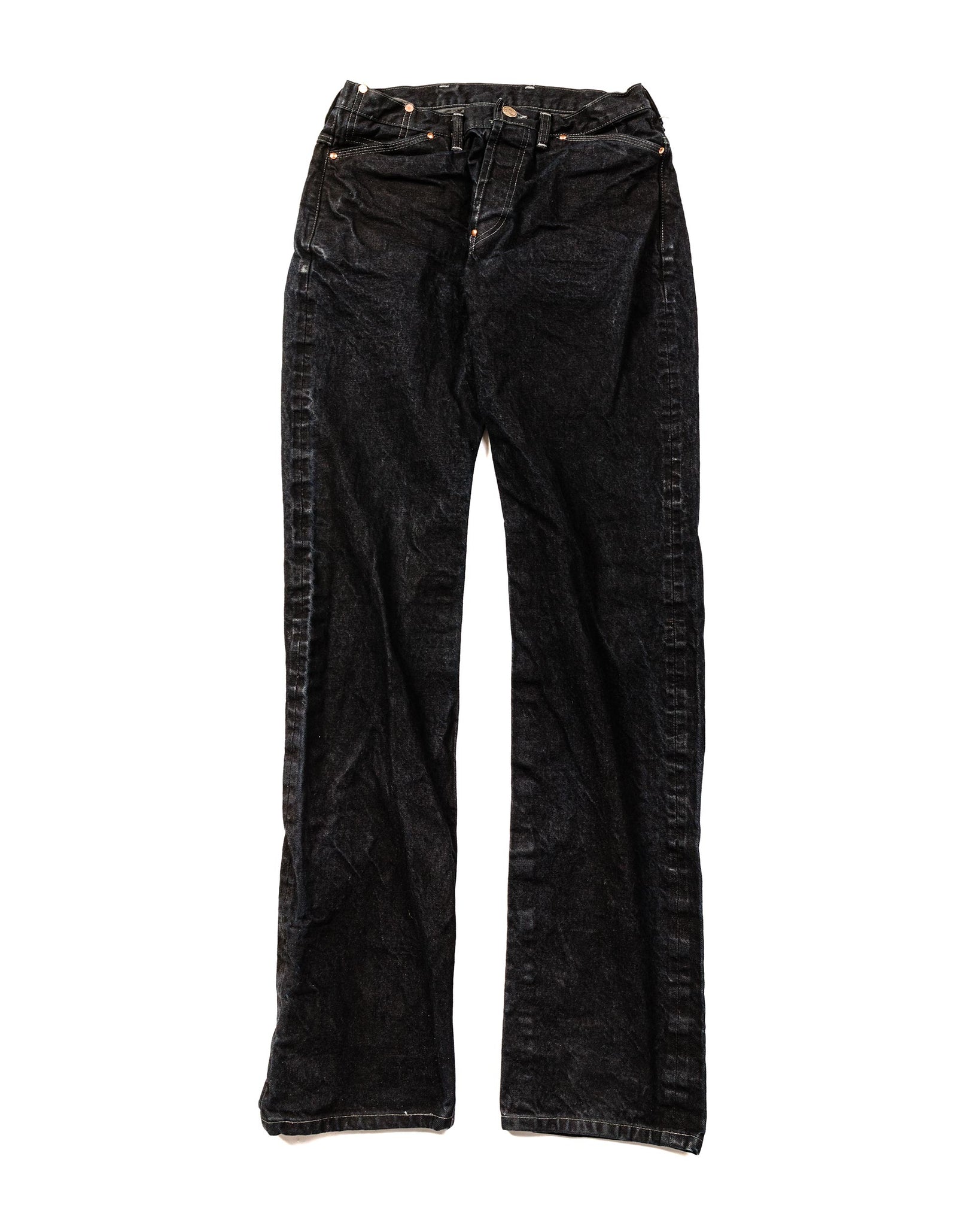 Tender Type 125 High Straight Jeans Mars Black Dyed 16oz Selvage Denim