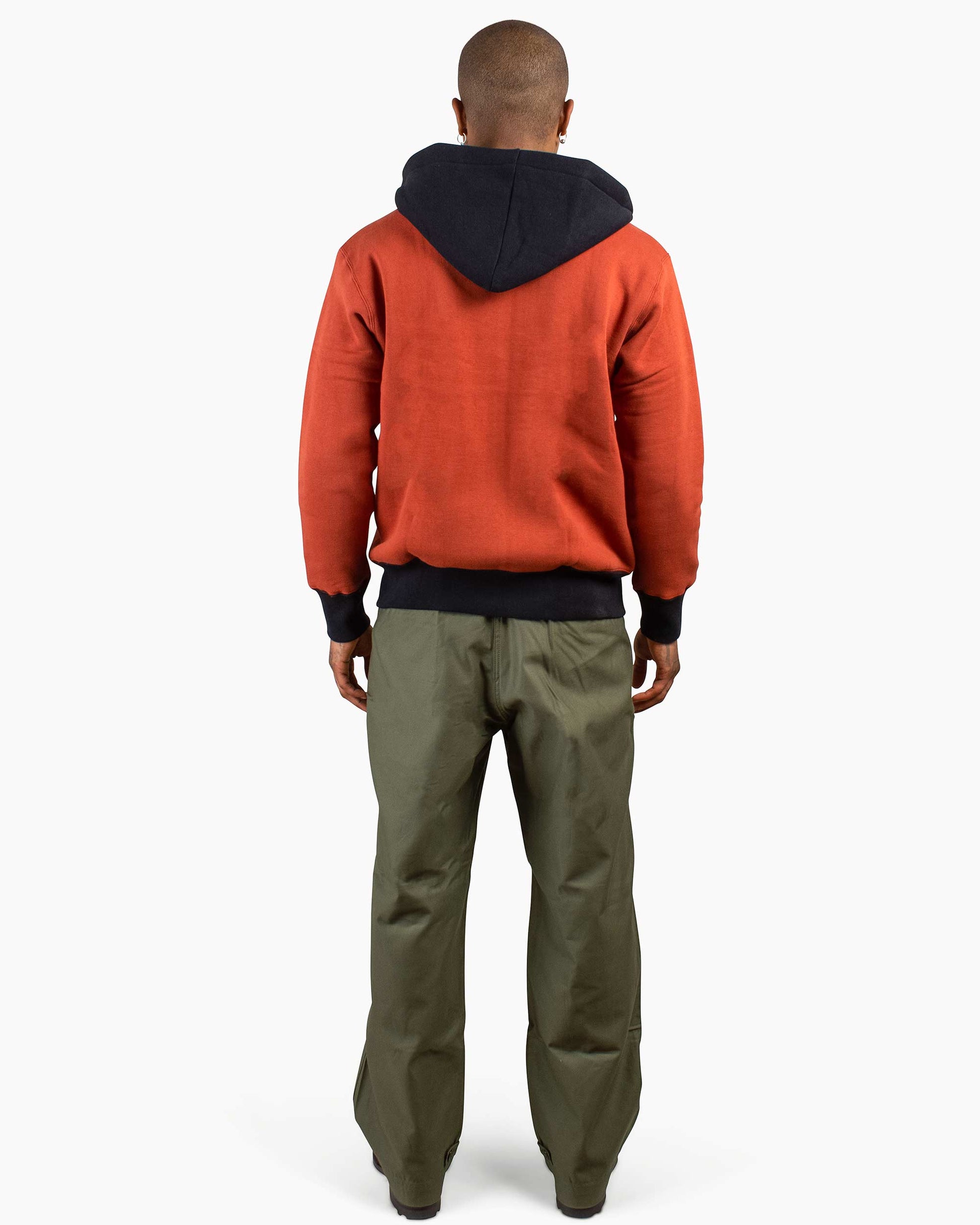lost & found The Real McCoy's The Real McCoy's MC20119 Double Face After-Hooded Sweatshirt Burgundy/Black