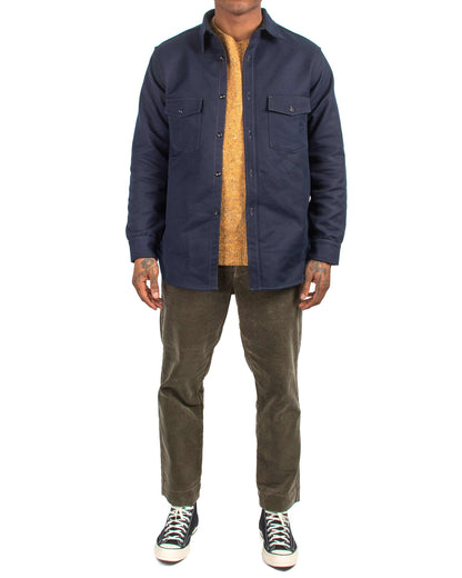 lost & found The Real McCoy's The Real McCoy's MS21104 8HU Heavy Moleskin Shirt Navy