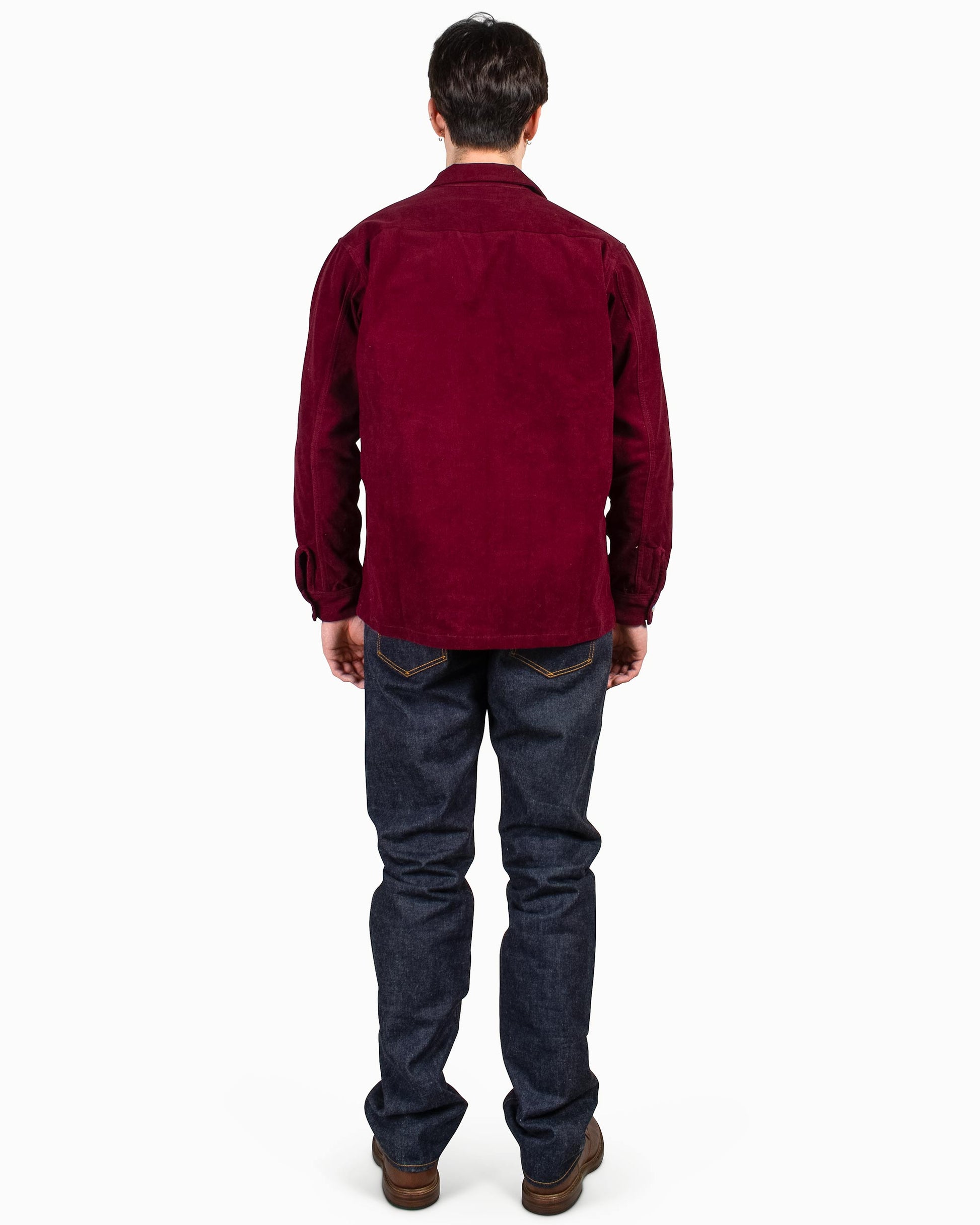 lost & found The Real McCoy's The Real McCoy's MS22102 Corduroy Open Collar Shirt Burgundy