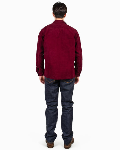 lost & found The Real McCoy's The Real McCoy's MS22102 Corduroy Open Collar Shirt Burgundy