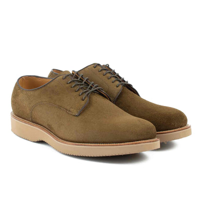 Viberg Mushroom Chamois Roughout Derby Shoe Side