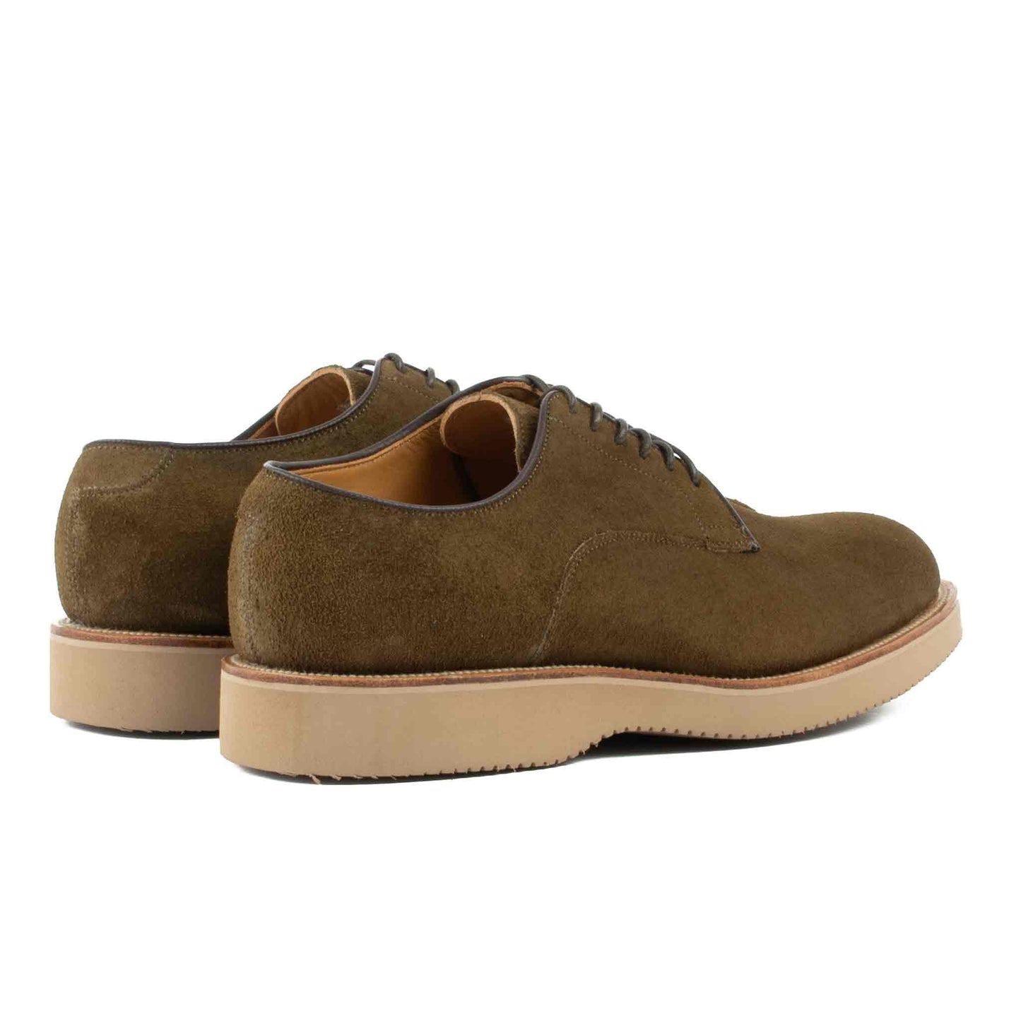 Viberg Mushroom Chamois Roughout Derby Shoe Back