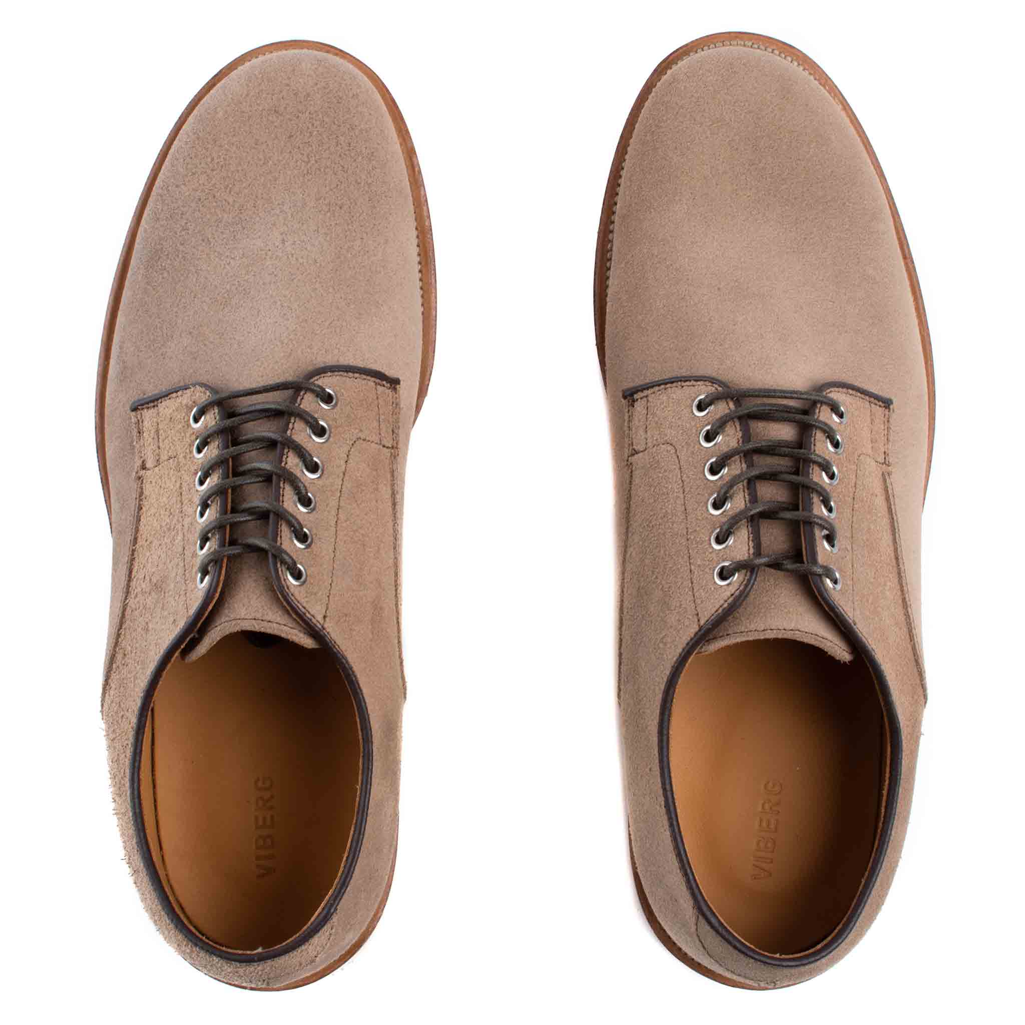 Viberg Natural Chromexcel Roughout Derby Shoe Top