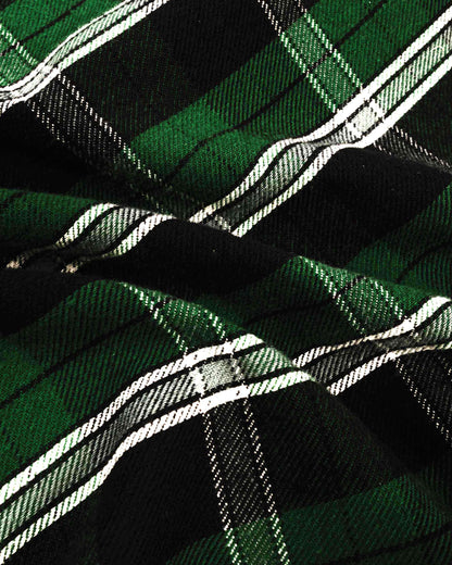 lost & found Warehouse Warehouse Lot. 3022 Flannel Shirt With Chinstrap G Pattern Green (One Wash)