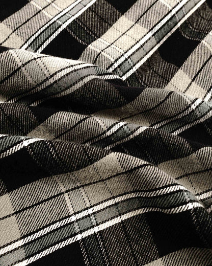 lost & found Warehouse Warehouse Lot. 3022 Flannel Shirt With Chinstrap G Pattern Grey (One Wash)