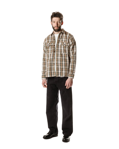 lost & found Warehouse Warehouse Lot. 3022 Flannel Shirt With Chinstrap H Pattern Salmon (One Wash)