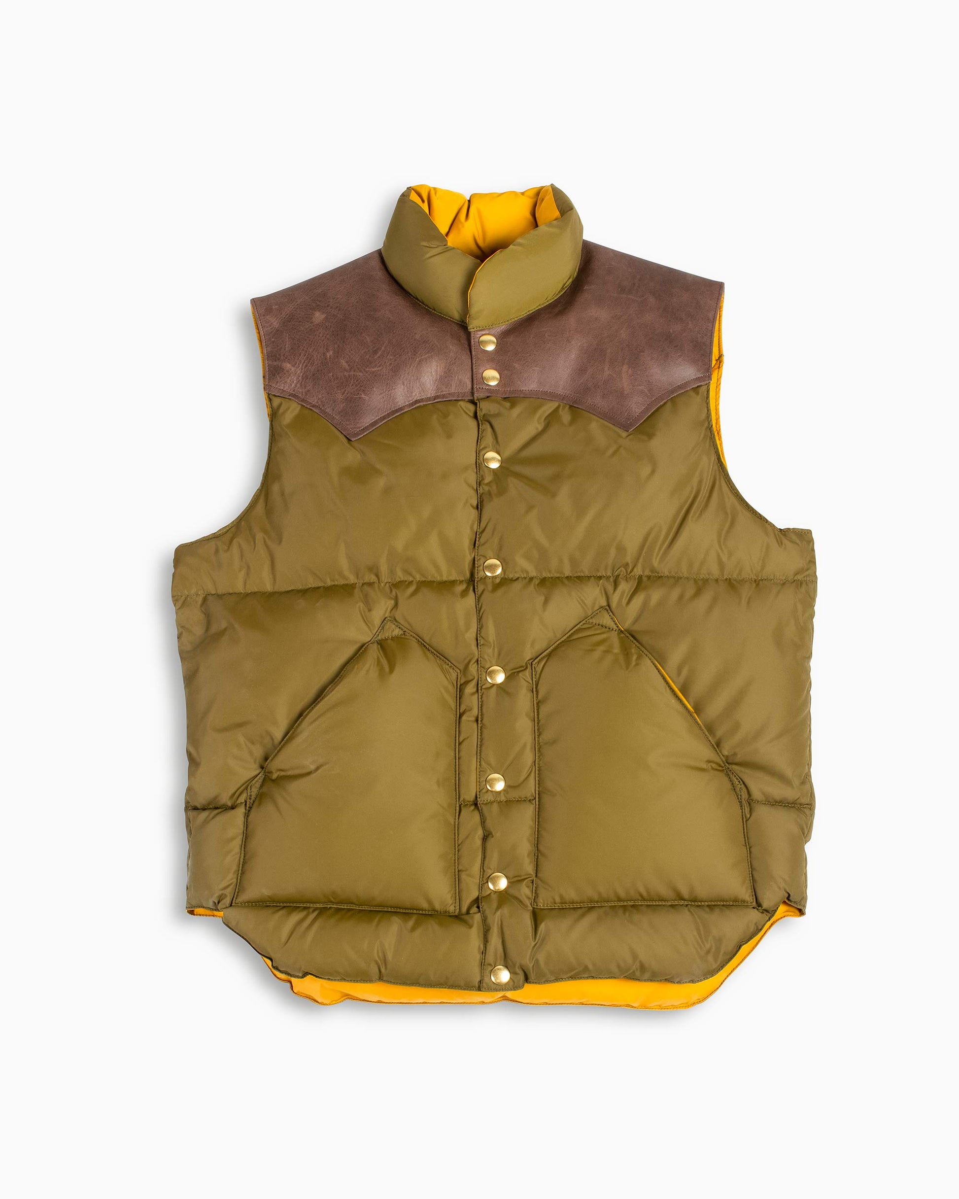 lost & found Warehouse Warehouse x Rocky Mountain Featherbed Nylon Down Vest OD