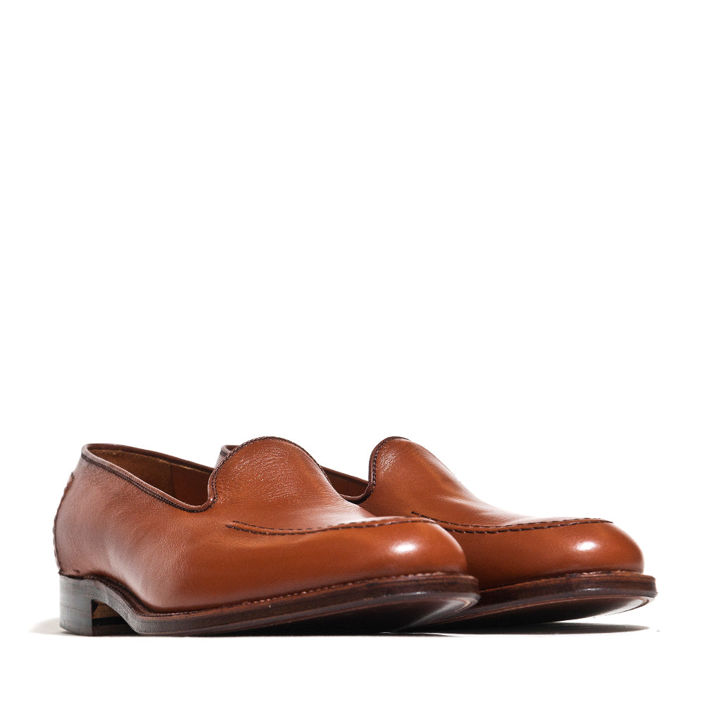 lost & found Alden Alden Cognac Lady Calf Slip On With Mocc Stitch G7101