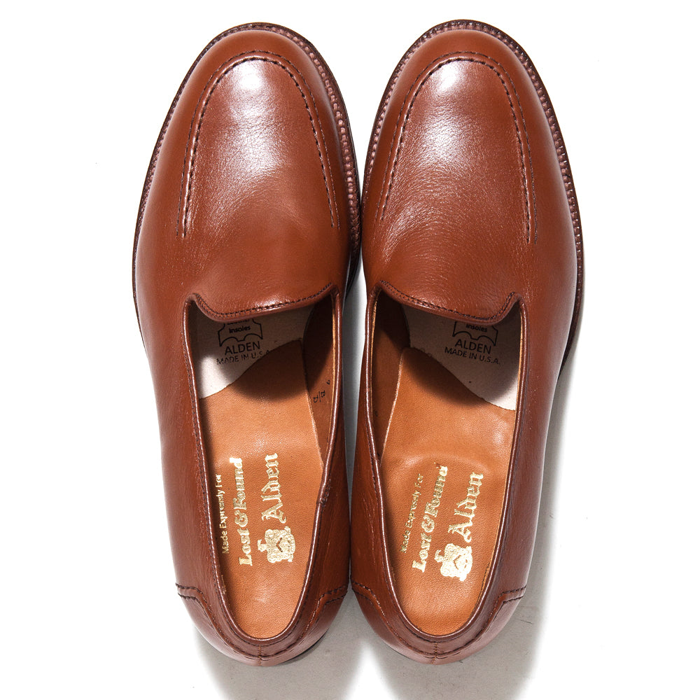 lost & found Alden Alden Cognac Lady Calf Slip On With Mocc Stitch G7101
