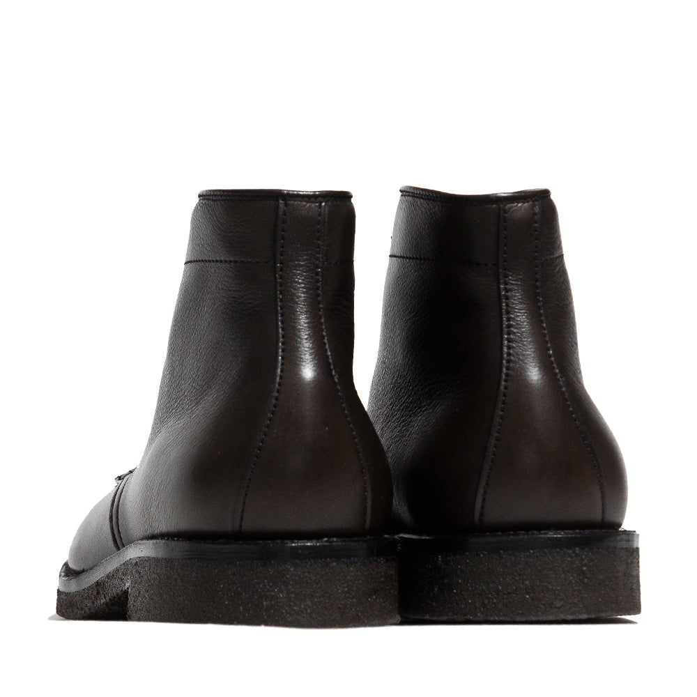 Alden Loden Calf Cordovan Plain Toe Boot with Crepe Sole at shoplostfound, back