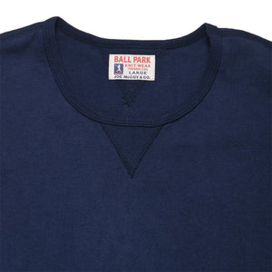 The Real McCoy's Joe McCoy Gusset Athletic Tee Navy at shoplostfound, neck
