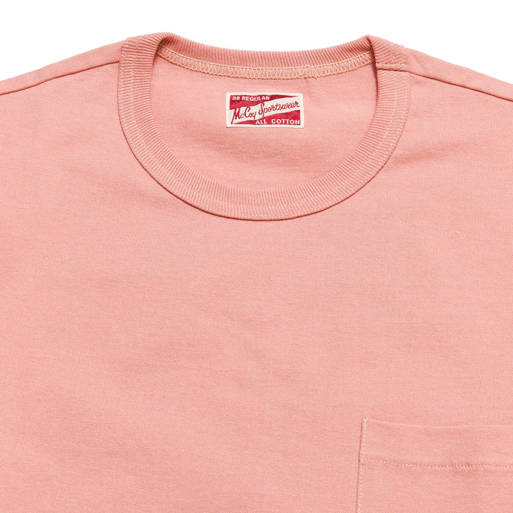lost & found The Real McCoy's The Real McCoy's Joe McCoy MC19012 Overdyed Sportswear Pocket Tee Coral